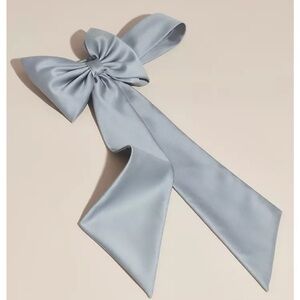 Satin Flower Girl Sash with Back Bow Dusty Blue